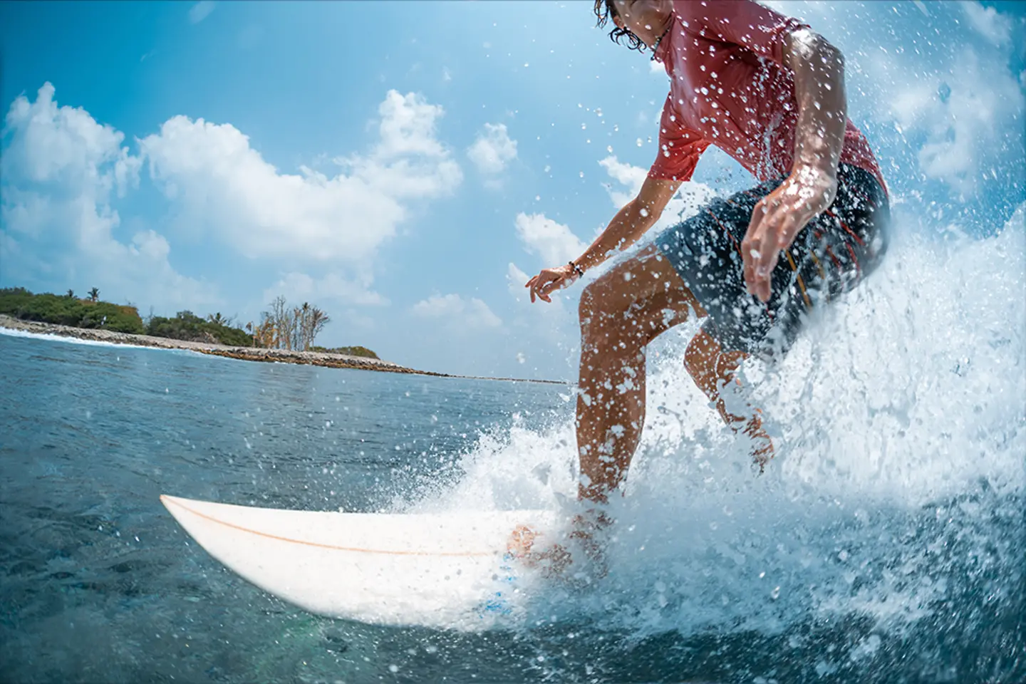 Man on a surfboard