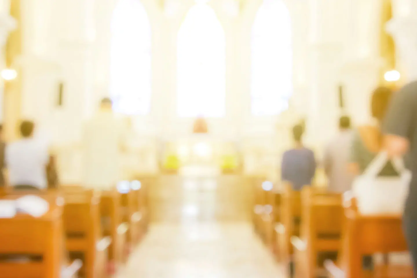 Wazig beeld van een christelijke mis